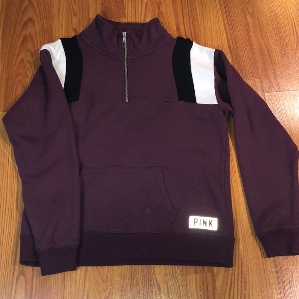 Pink Victoria Secret Quarter Zip Sweatshirt
